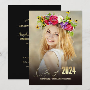 Class of 2024 Photo Graduation Party Invitation