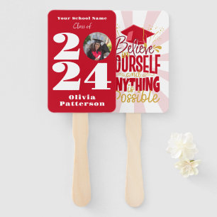Class of 2024 Photo Personalised Hand Fan