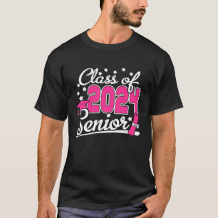 Class Of 2024 Senior 24 Girls Women Funny Graduati T-Shirt