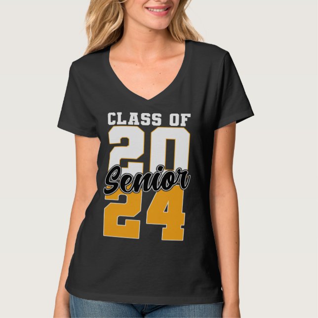 Class of 2024 Senior 24 Grad Graduation T-Shirt (Front)