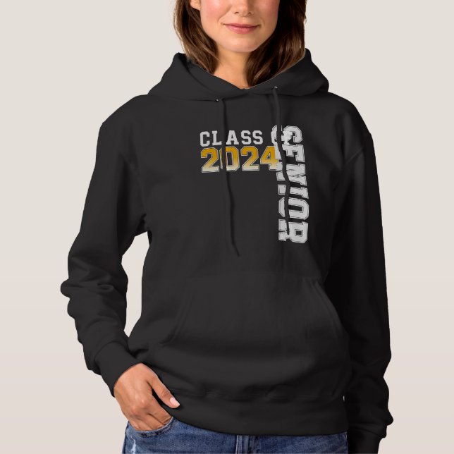 Class of 2024 Senior 24 High School Graduation Hoodie (Front)