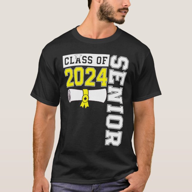 Class of 2024 Senior 24 High School Graduation Par T-Shirt (Front)