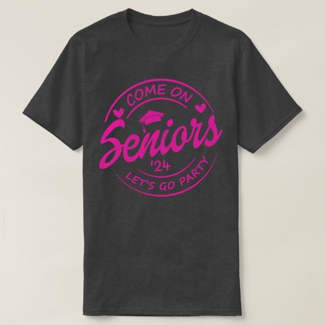 Class of 2024 Senior Gifts Funny Seniors 2024 3 T-Shirt (Design Front)