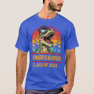Class of 2024 Senior Gifts Funny Seniorsaurus Seni T-Shirt