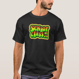 Class of 2024 Senior Grad 24 Gradient Green T-Shirt