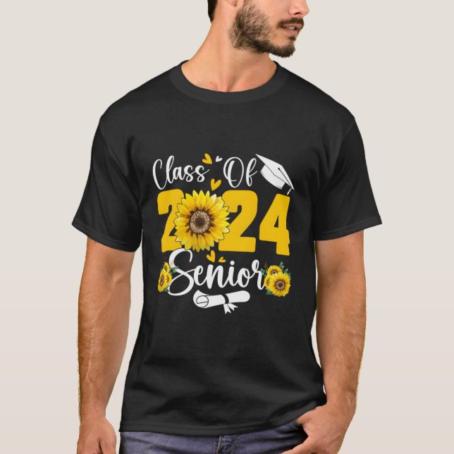 Class Of 2024 Senior Graduation Graduated T-Shirt (Front)