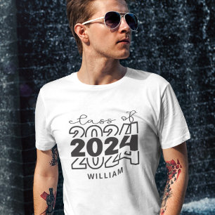 Class of 2024 senior with name T-Shirt