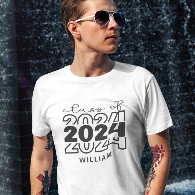 Class of 2024 senior with name T-Shirt (Creator Uploaded)