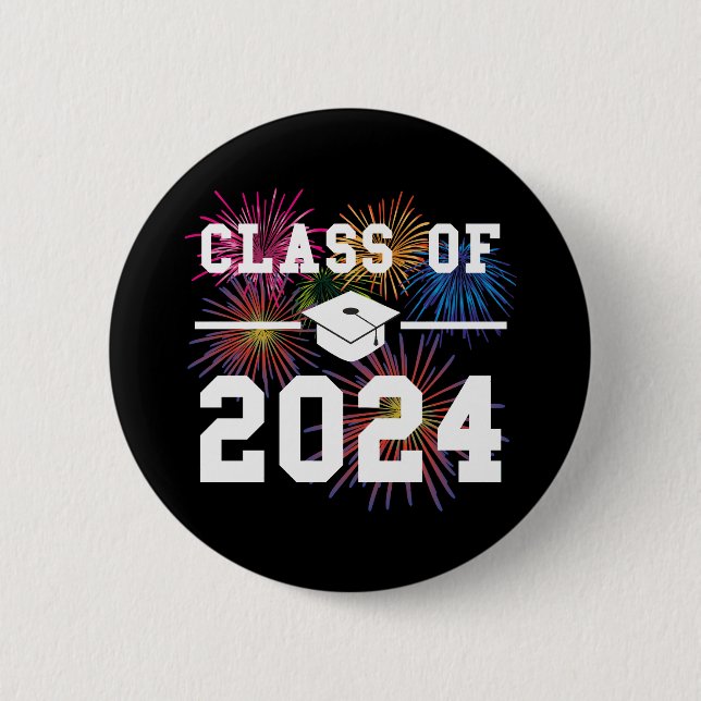 Class Of 2024 Senior Year 6 Cm Round Badge (Front)