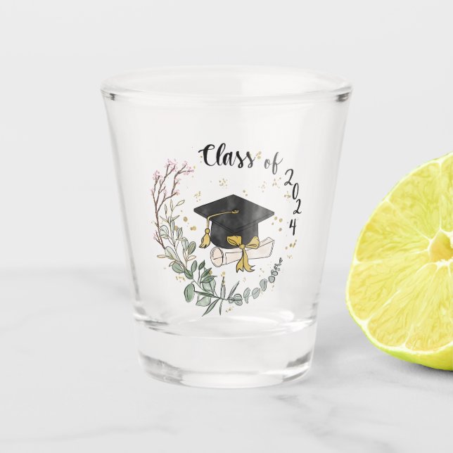 Class of 2024 shot glass (Front)