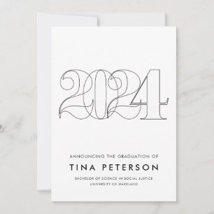 Class of 2024 Simple Graduation Announcement