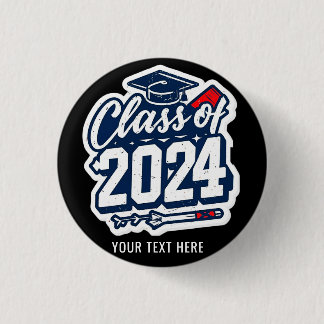 Class Of 2024 Students And Teachers Graduation 3 Cm Round Badge