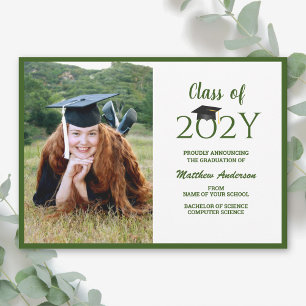 Class of 2024 Typography Graduate Photo Graduation Announcement