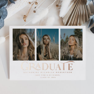 Class of 2025 3 Photo Graduation Announcement