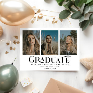 Class of 2025   3 Photo Graduation Announcement