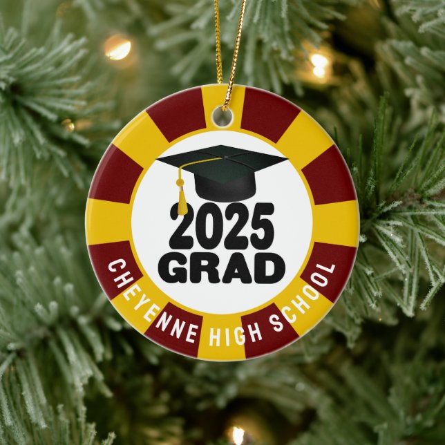 Class of 2025 (Add Name) Graduation Ceramic Tree Decoration (Tree)