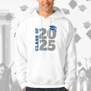 Class of 2025 Blue and Grey Graduate Hoodie