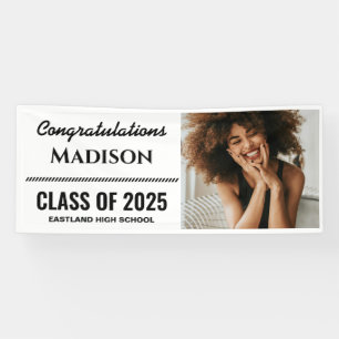 Class Of 2025 Bold Typography Graduate Photo Banner