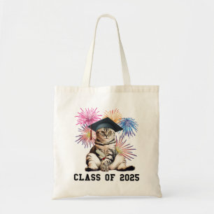 Class of 2025 Cat Lover Tote Bag