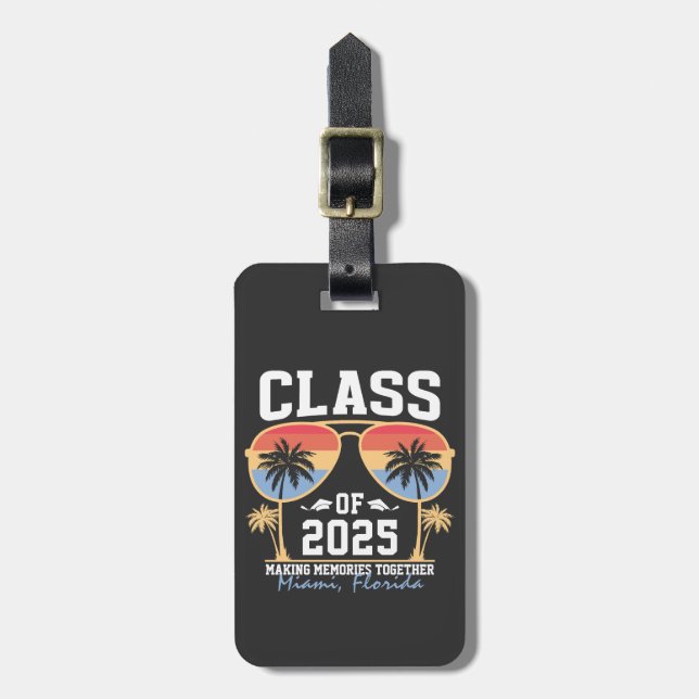 Class of 2025 Custom Graduation Trip Group  Luggage Tag (Front Vertical)