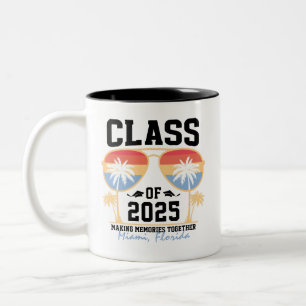 Class of 2025 Custom Graduation Trip Group Two-Tone Coffee Mug