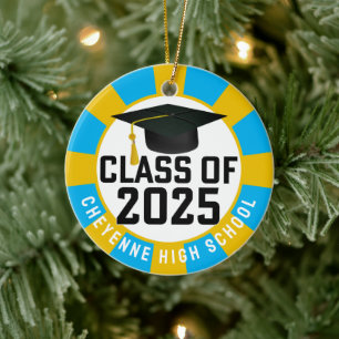 Class of 2025 Custom Photo Graduation Ceramic Tree Decoration
