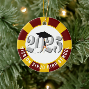 Class of 2025 Custom Photo Graduation Ceramic Tree Decoration
