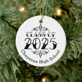 Class of 2025 Custom Photo Graduation Ceramic Tree Decoration