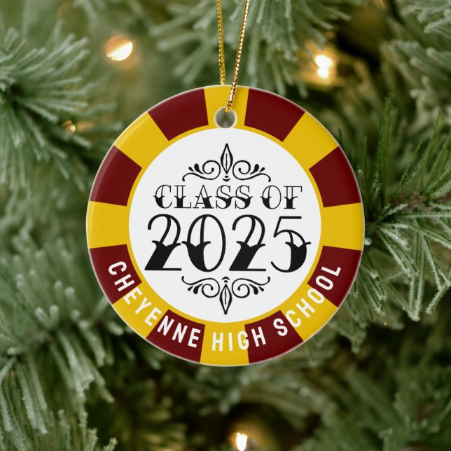 Class of 2025 Custom Photo Graduation Ceramic Tree Decoration (Tree)