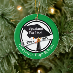 Class of 2025 Custom Photo Graduation Ceramic Tree Decoration