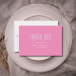 Class of 2025 Cute Pink Graduation Thank You Card
