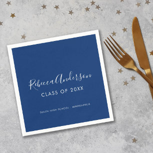 Class of 2025 Dark Blue Graduation Party  Napkin