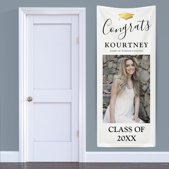 Class of 2025 Elegant Photo Graduation Door Banner (Creator Uploaded)