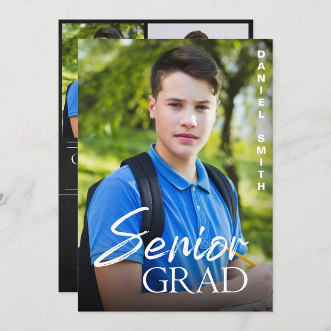 Class of 2025 Elegant Senior Grad Announcement  (Front/Back)