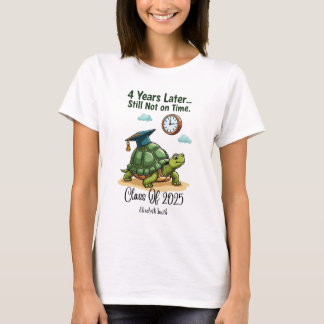 Class Of 2025 Funny Cartoon Tortoise Graduation T-Shirt