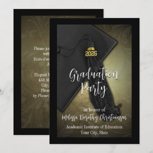 Class of 2025 Gold Tassel College Graduation Invitation