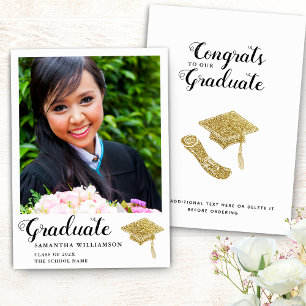 Class of 2025 Graduate Photo Girl Graduation Announcement