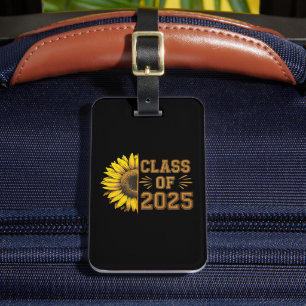 Class Of 2025 Graduate Sunflower Graduation Luggage Tag