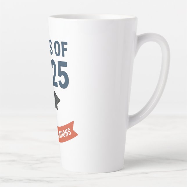 Class of 2025 Graduation Congratulations Gift  Latte Mug (Right)