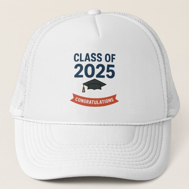 Class of 2025 Graduation Congratulations Gift  Trucker Hat (Front)