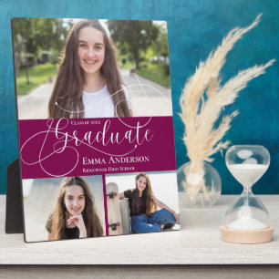 Class Of 2025 Graduation Custom Multi Photo Gift Plaque