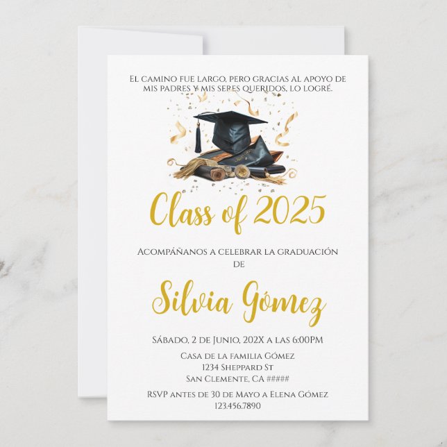 Class of 2025 graduation invitation (Front)