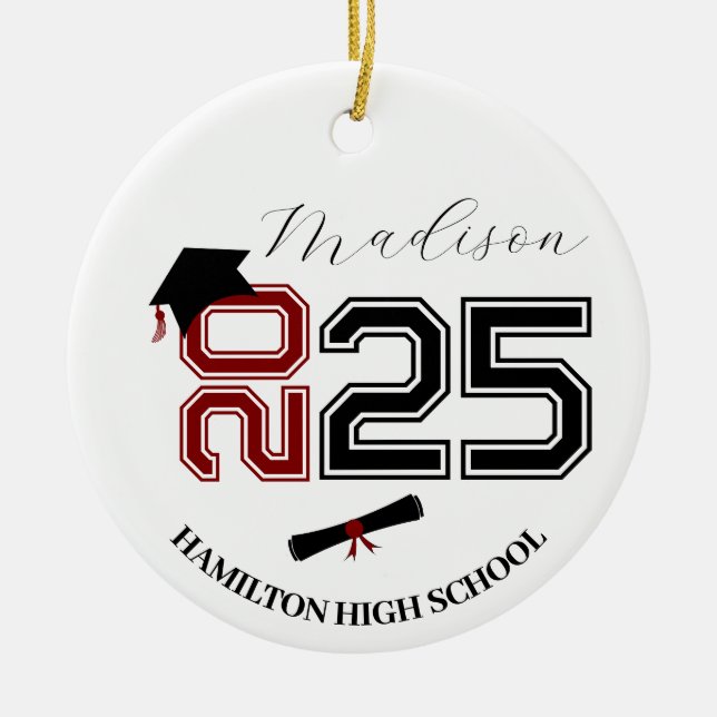 Class of 2025 Graduation Ornament (Front)