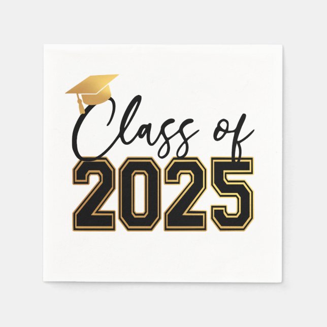 Class of 2025 Graduation Party Napkins (Front)