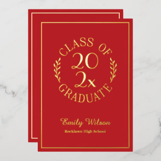 Class Of 2025 Graduation Party Red and Gold