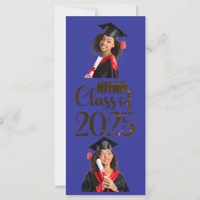 Class of 2025 Graduation Personalised Magnetic Invitation (Front)