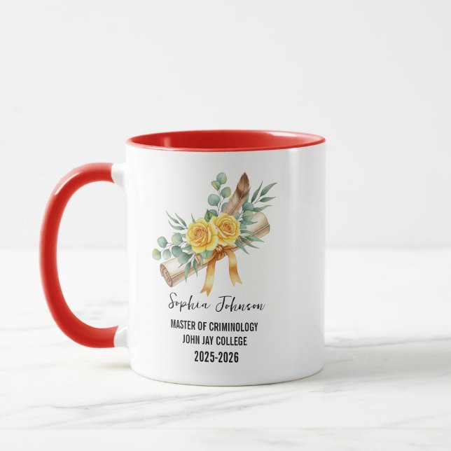Class of 2025 Graduation Personalised Mug (Left)