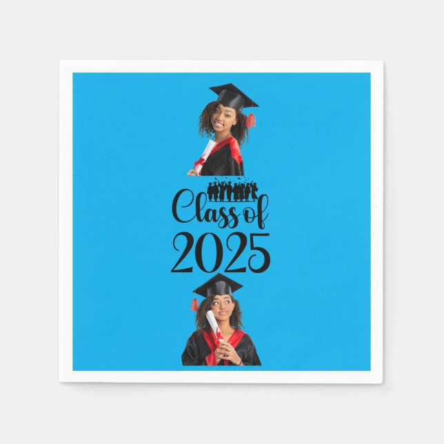 Class of 2025 Graduation Personalised Napkin (Front)