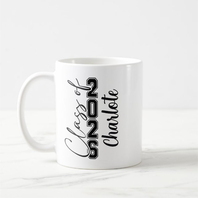 Class of 2025 Graduation Personalized Photo Coffee Mug (Left)