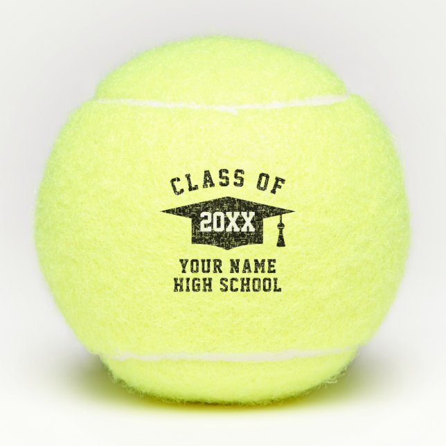 Class of 2025 High School Graduation party gift Tennis Balls (Front)
